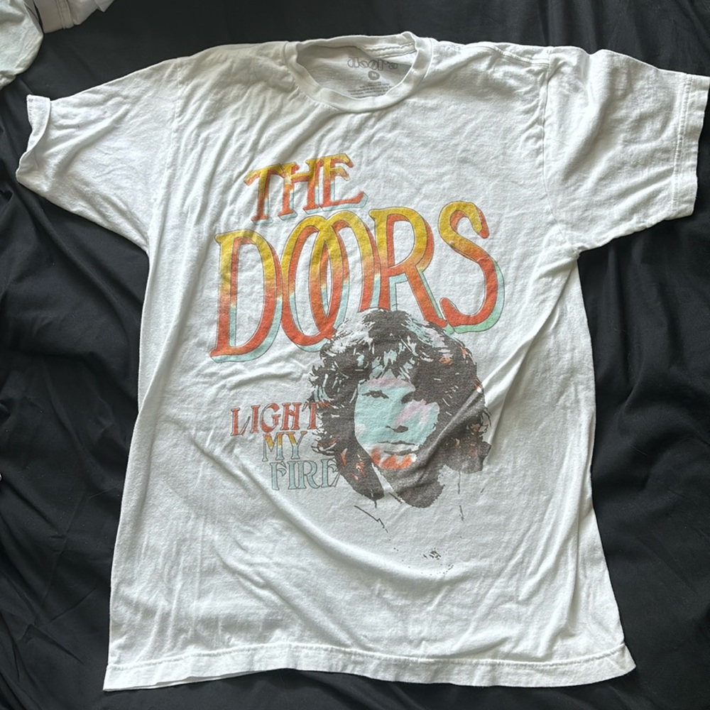 Official The Doors ‘Light My Fire’ White T-Shirt